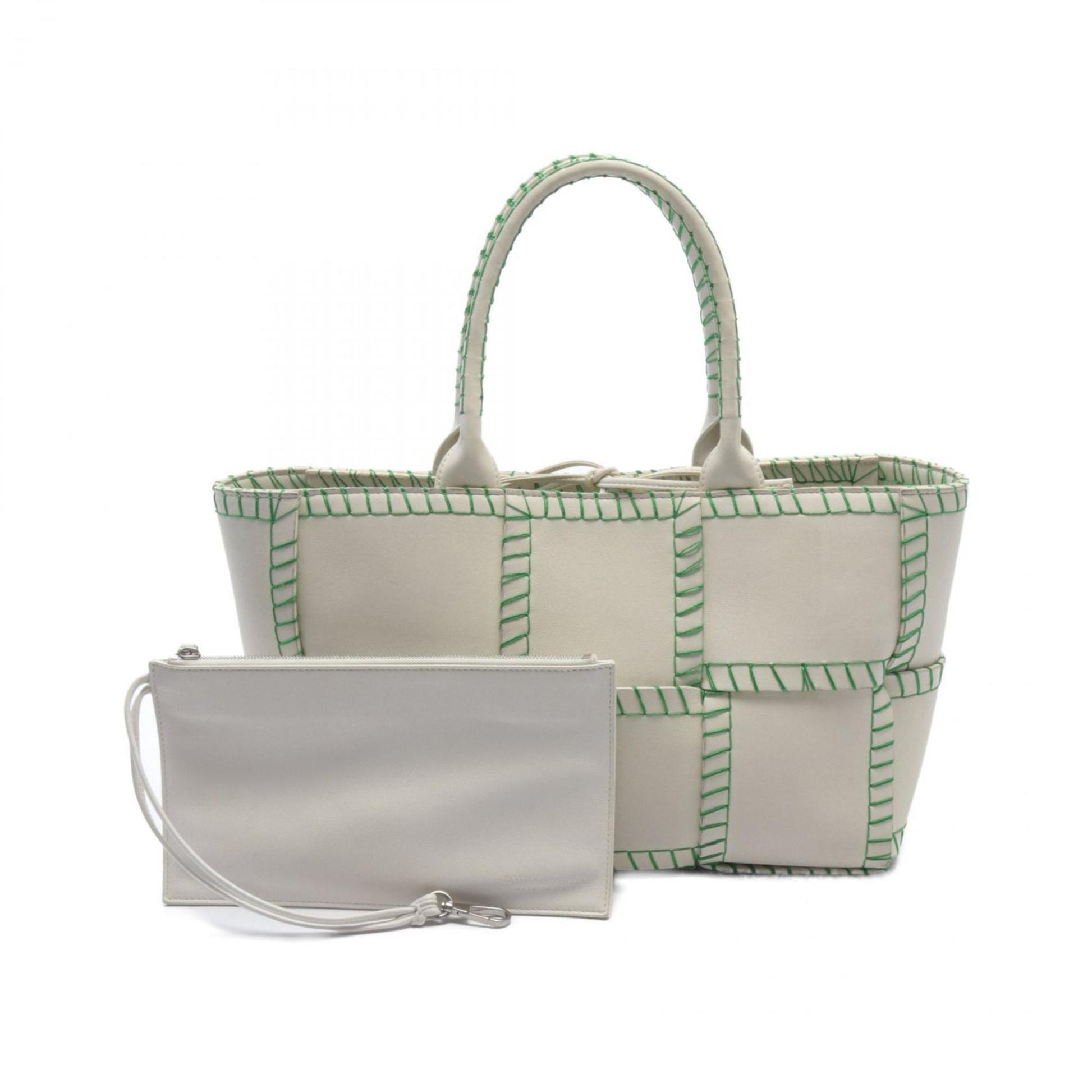 Bottega Veneta Arco, White, Leather, tote