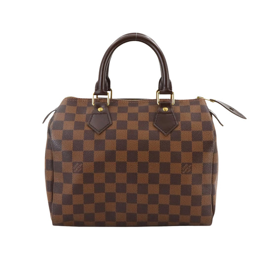 Louis Vuitton Speedy 25, Brown, Canvas, handbag