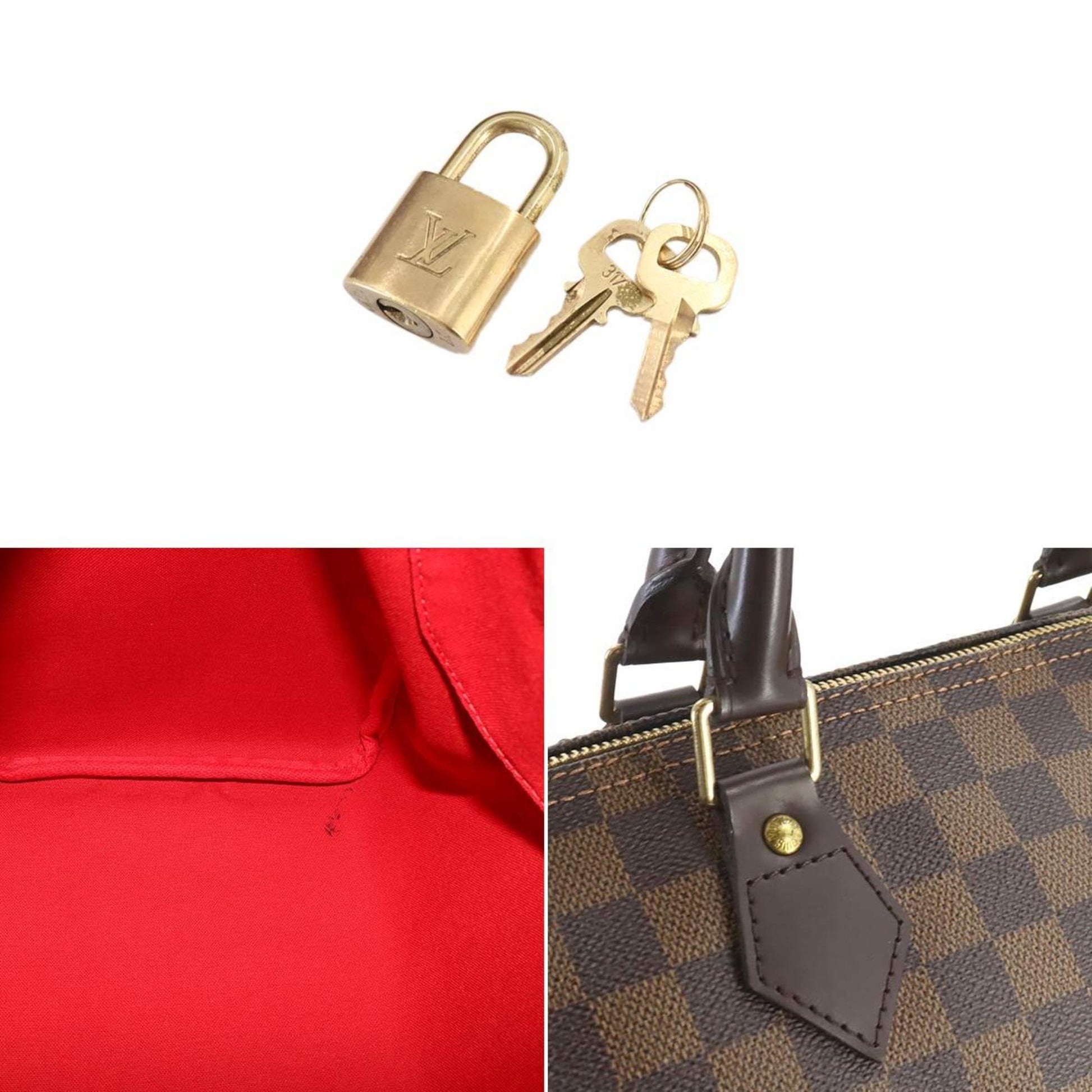 Louis Vuitton Speedy 30, Brown, Canvas, handbag