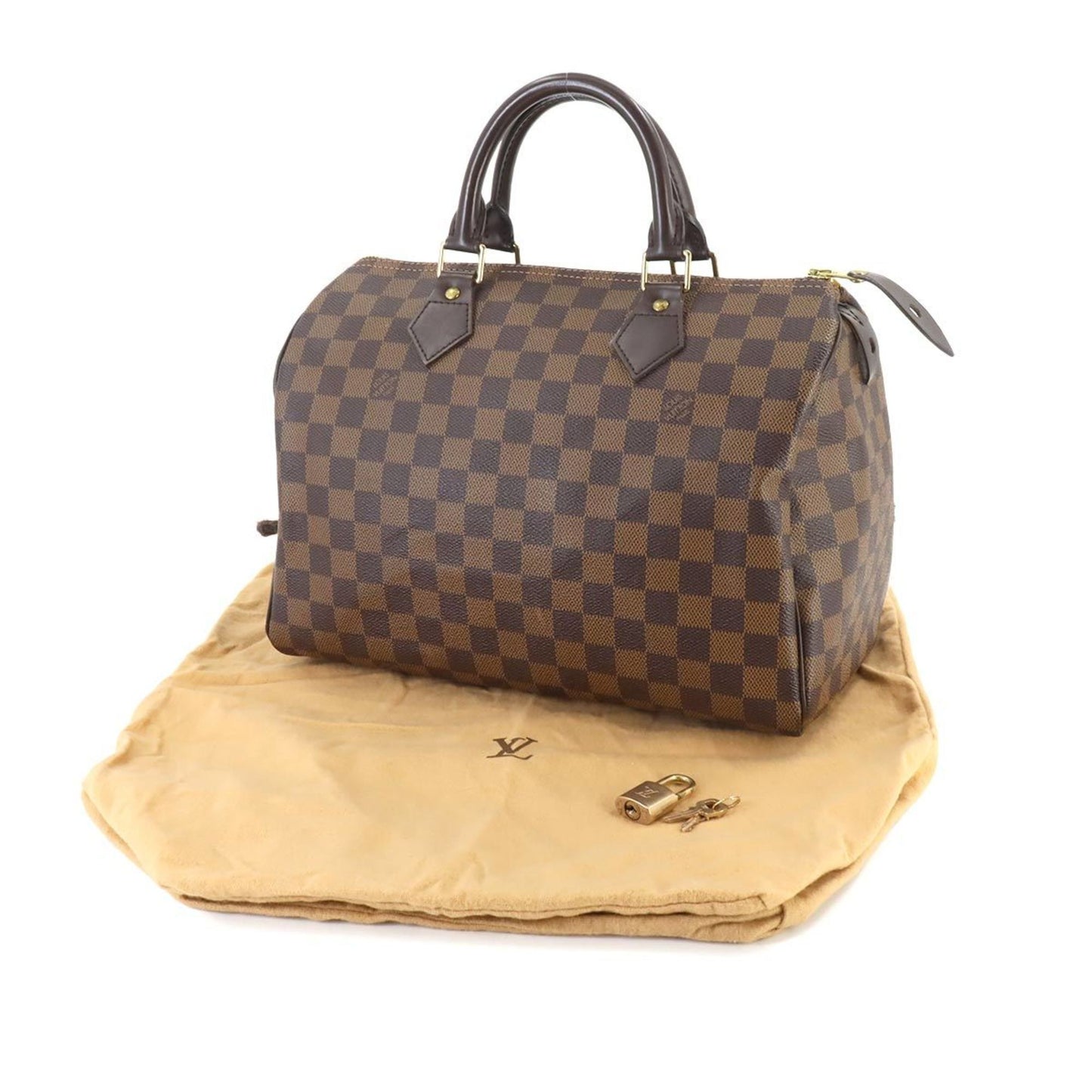 Louis Vuitton Speedy 30, Brown, Canvas, handbag