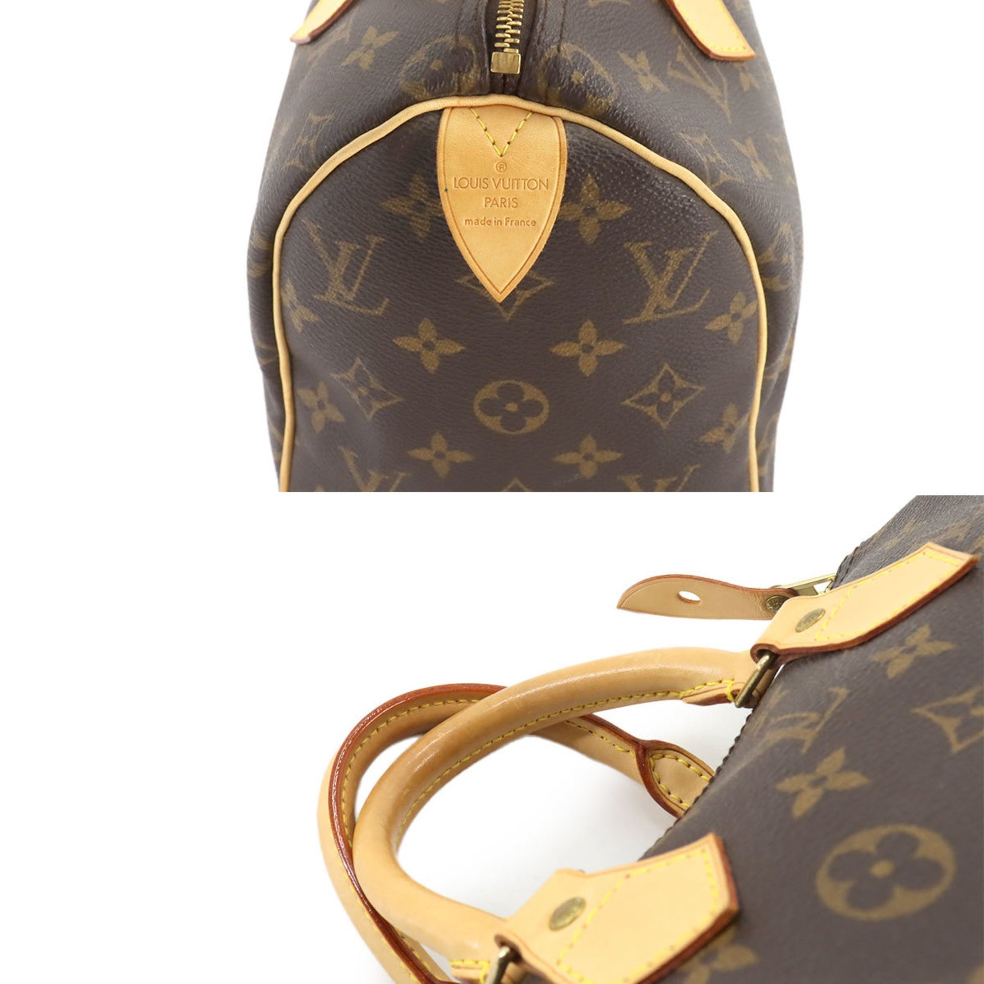 Louis Vuitton Speedy 25, Brown, Canvas, handbag