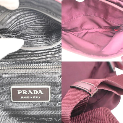Prada Messenger Printed Tessuto, Red, Nylon, Crossbody Bag