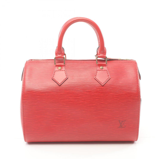 Louis Vuitton Speedy 25, Red, Leather, handbag