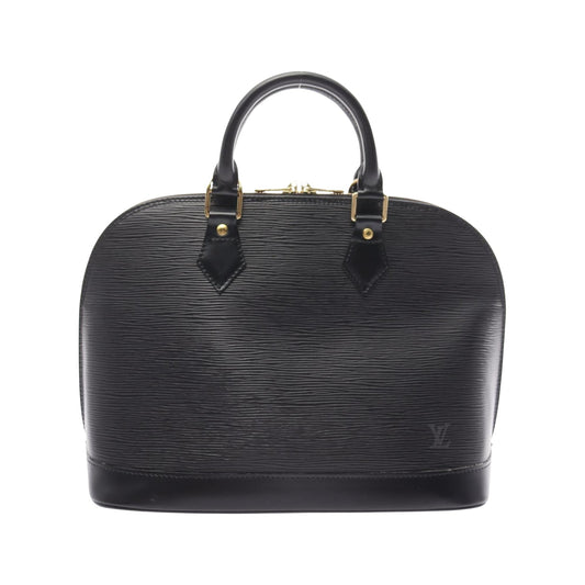 Louis Vuitton Alma, Black, Leather, handbag