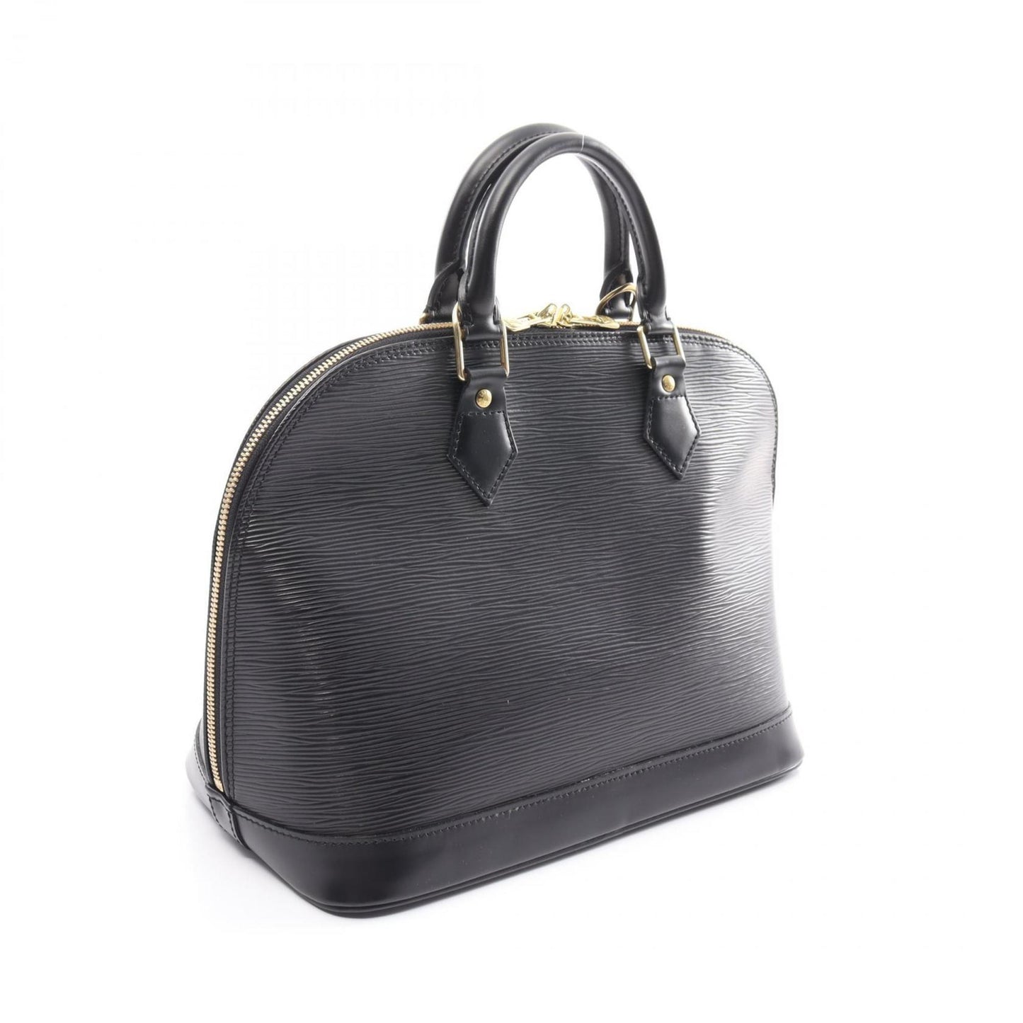 Louis Vuitton Alma, Black, Leather, handbag