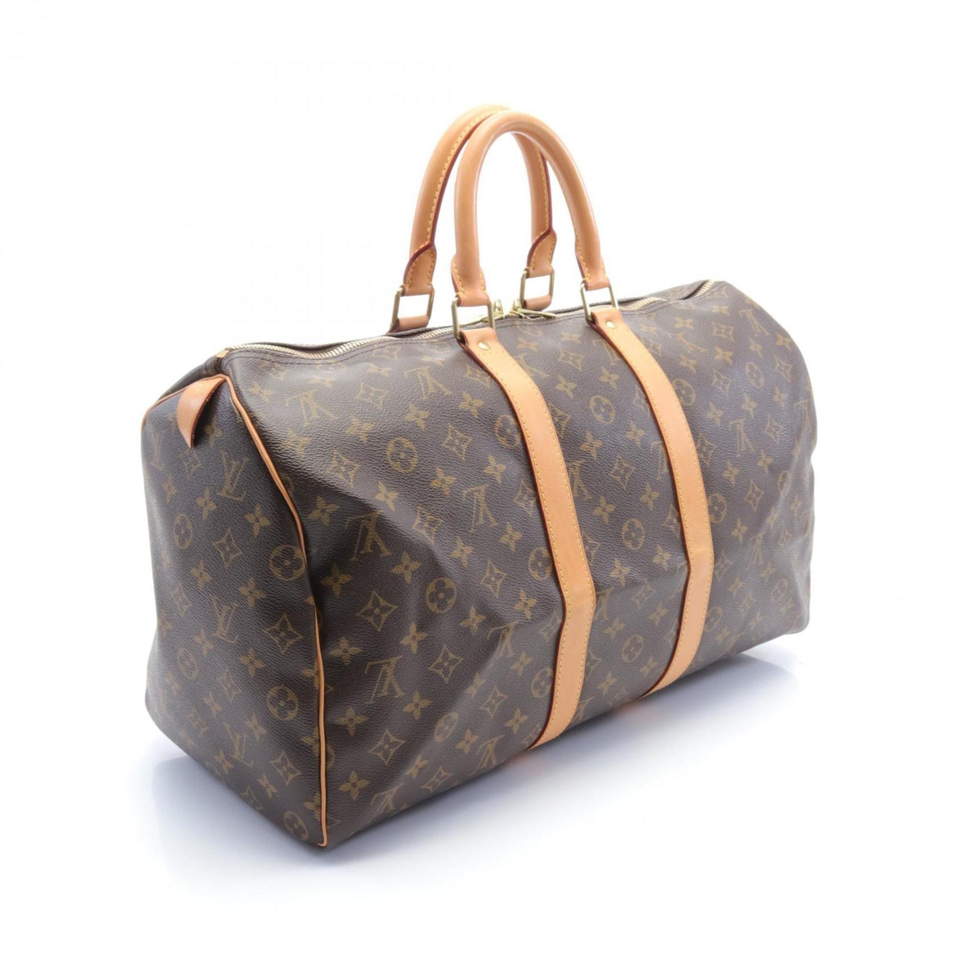 Louis Vuitton Keepall 45, Brown, Canvas, travel