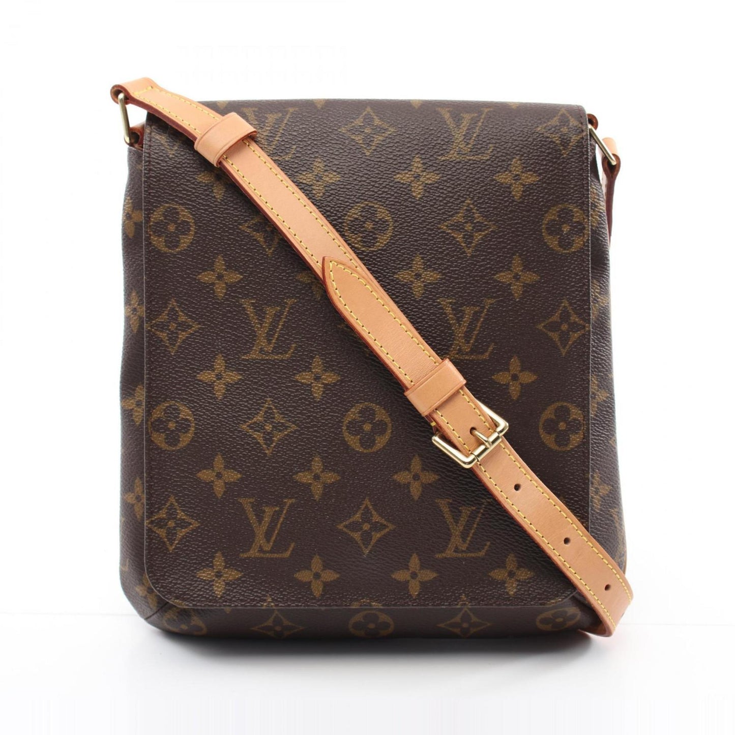 Louis Vuitton Musette Salsa, Brown, Canvas, shoulder