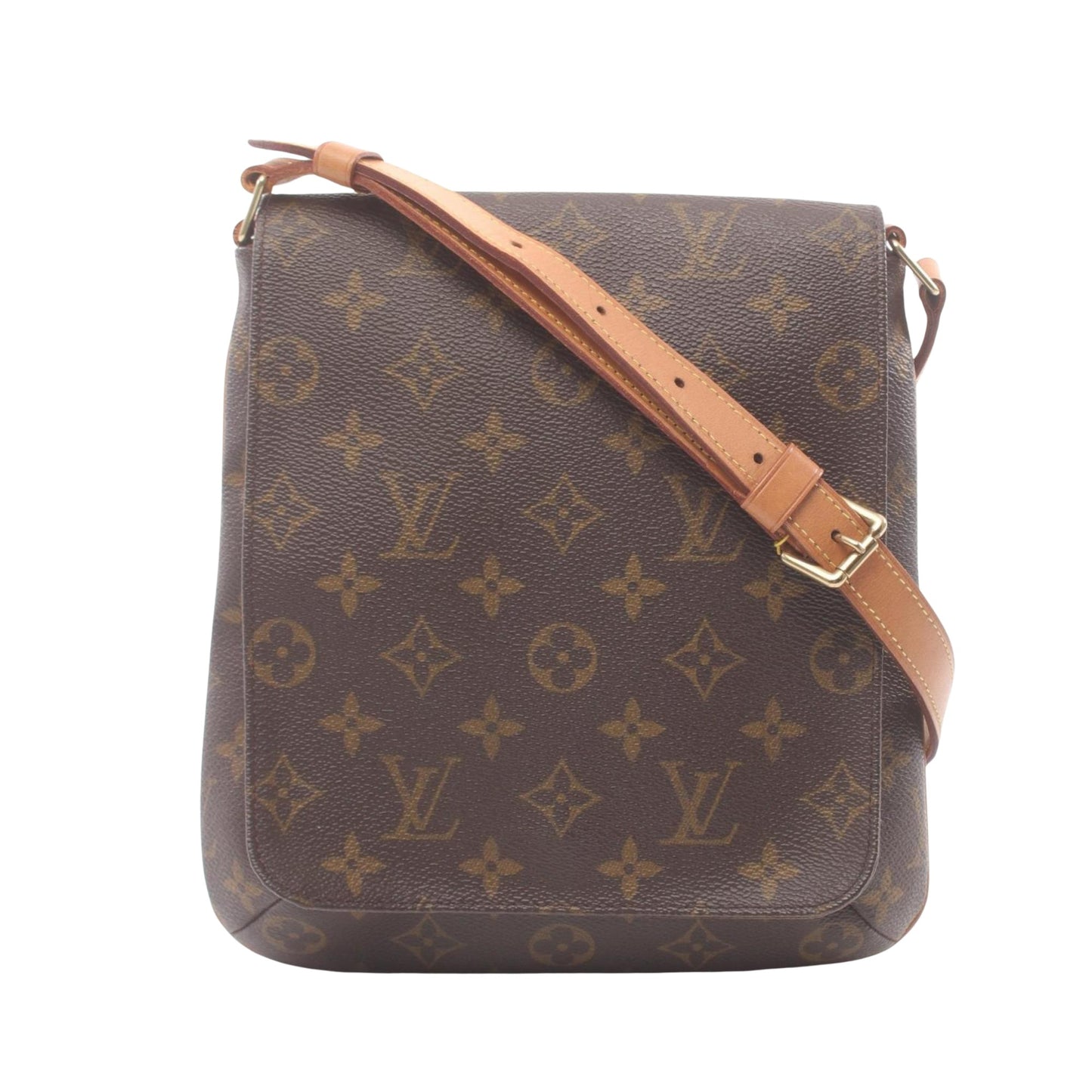 Louis Vuitton Musette Salsa, Brown, Canvas, shoulder