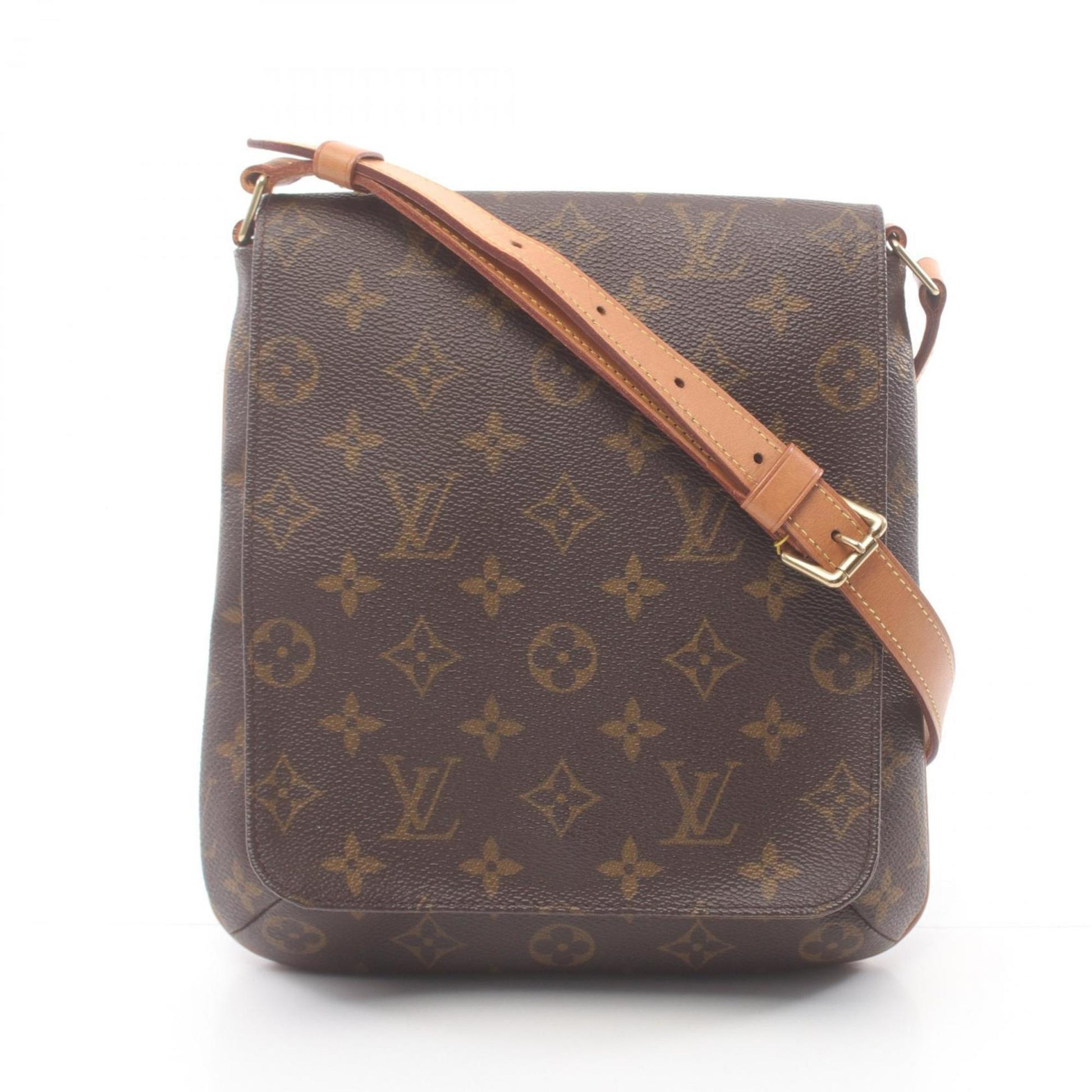 Louis Vuitton Musette Salsa, Brown, Canvas, shoulder