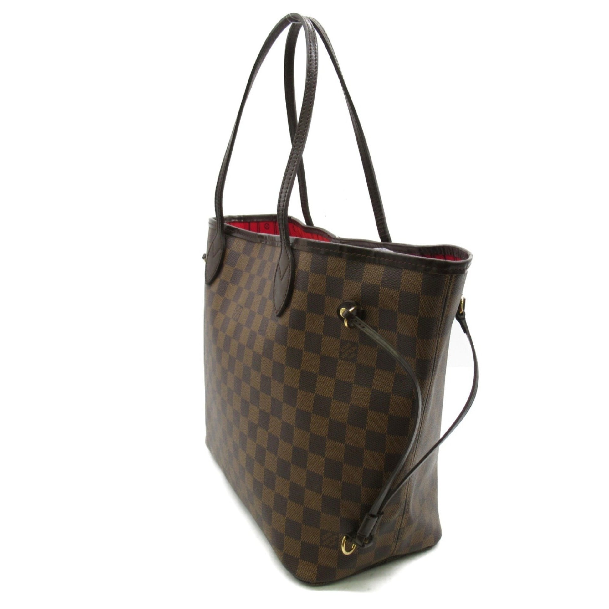 Louis Vuitton Neverfull MM, Brown, Canvas, tote