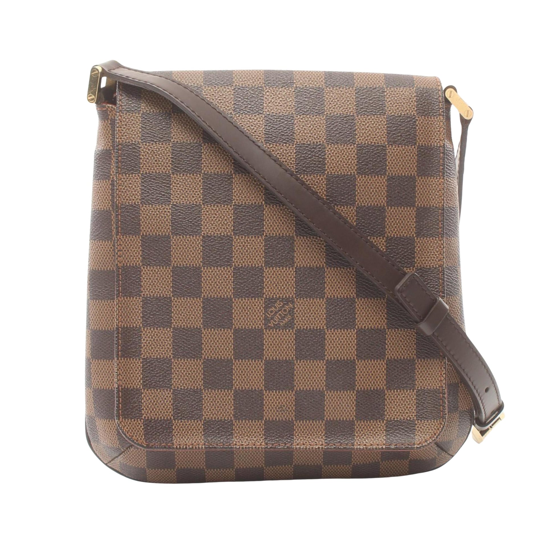 Louis Vuitton Musette Salsa, Brown, Canvas, shoulder