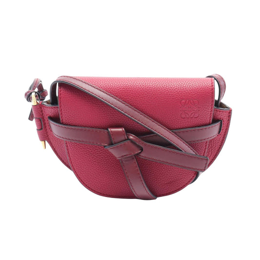 Loewe Gate, Burgundy, Leather, shoulder