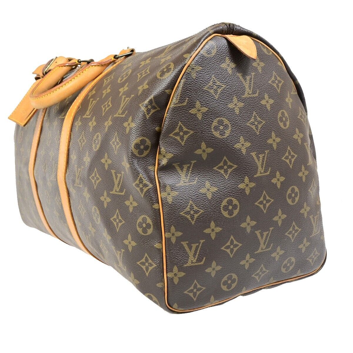 Louis Vuitton Keepall 50, Brown, Canvas, travel