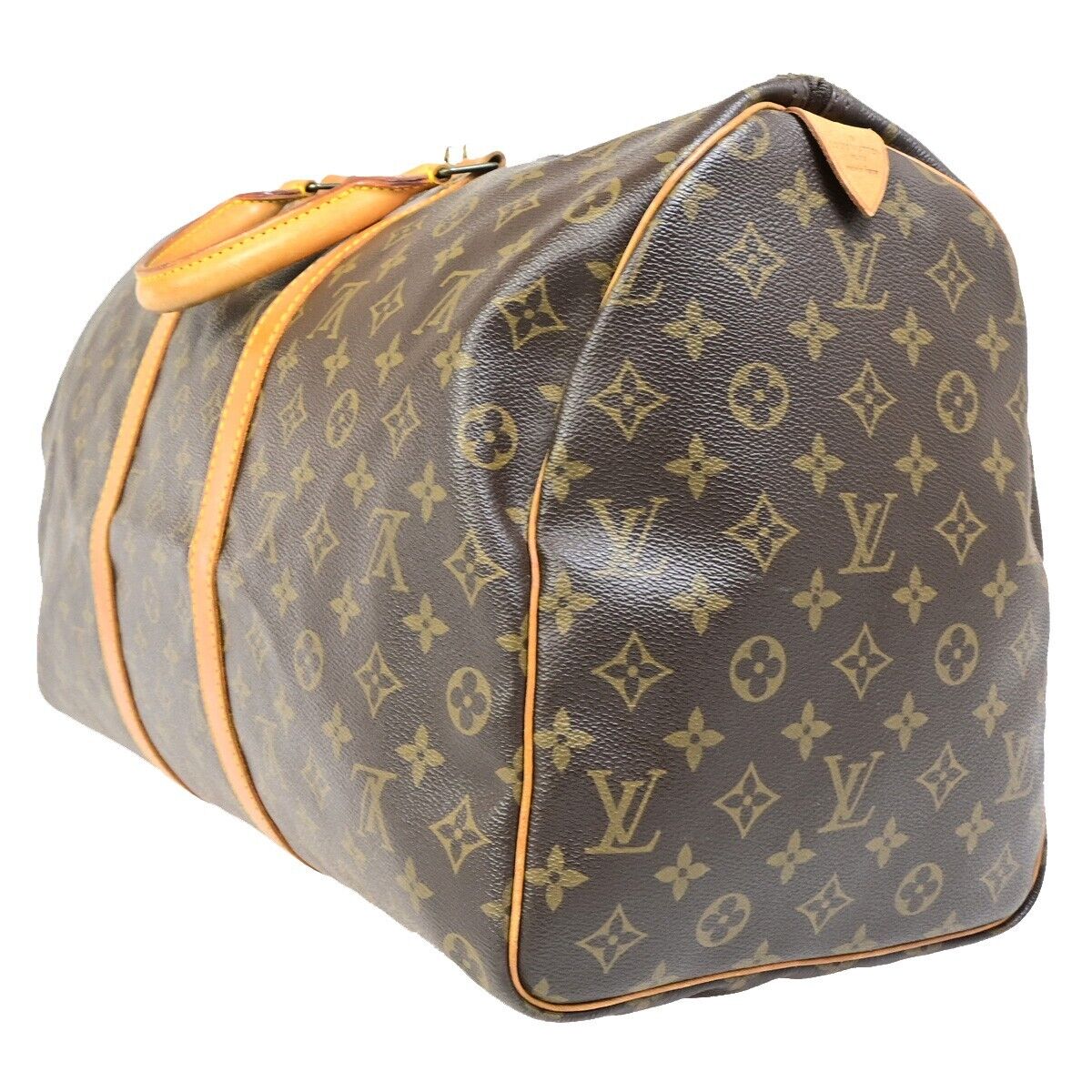 Louis Vuitton Keepall 50, Brown, Canvas, travel