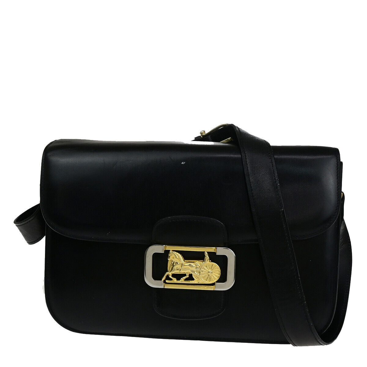 Céline Horse carriage, Black, Leather, handbag