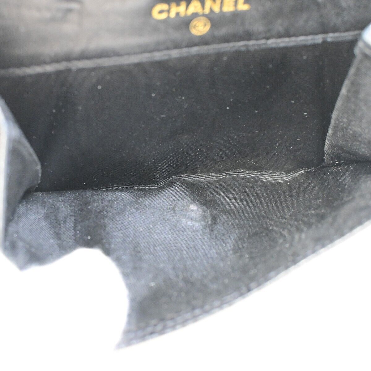 Chanel Logo CC, Black, Leather, wallet