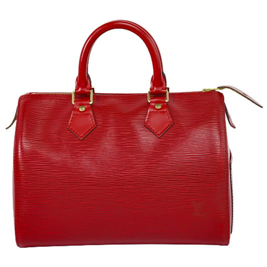 Louis Vuitton Speedy 25, Red, Gold Plated, handbag