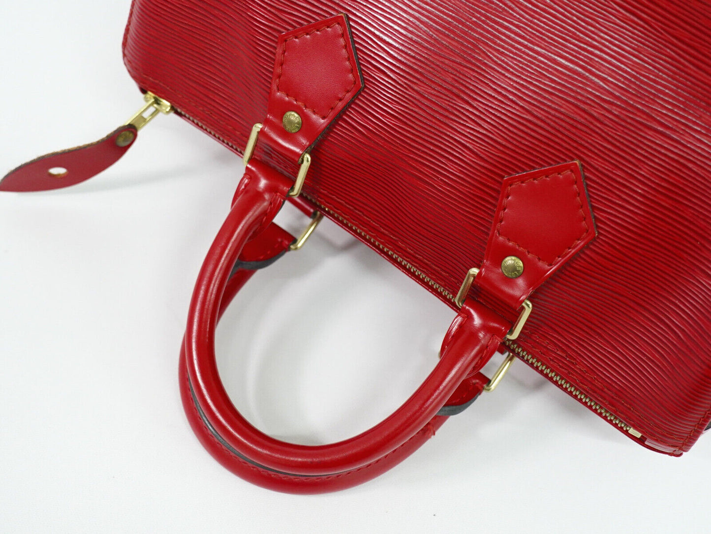 Louis Vuitton Speedy 25, Red, Gold Plated, handbag