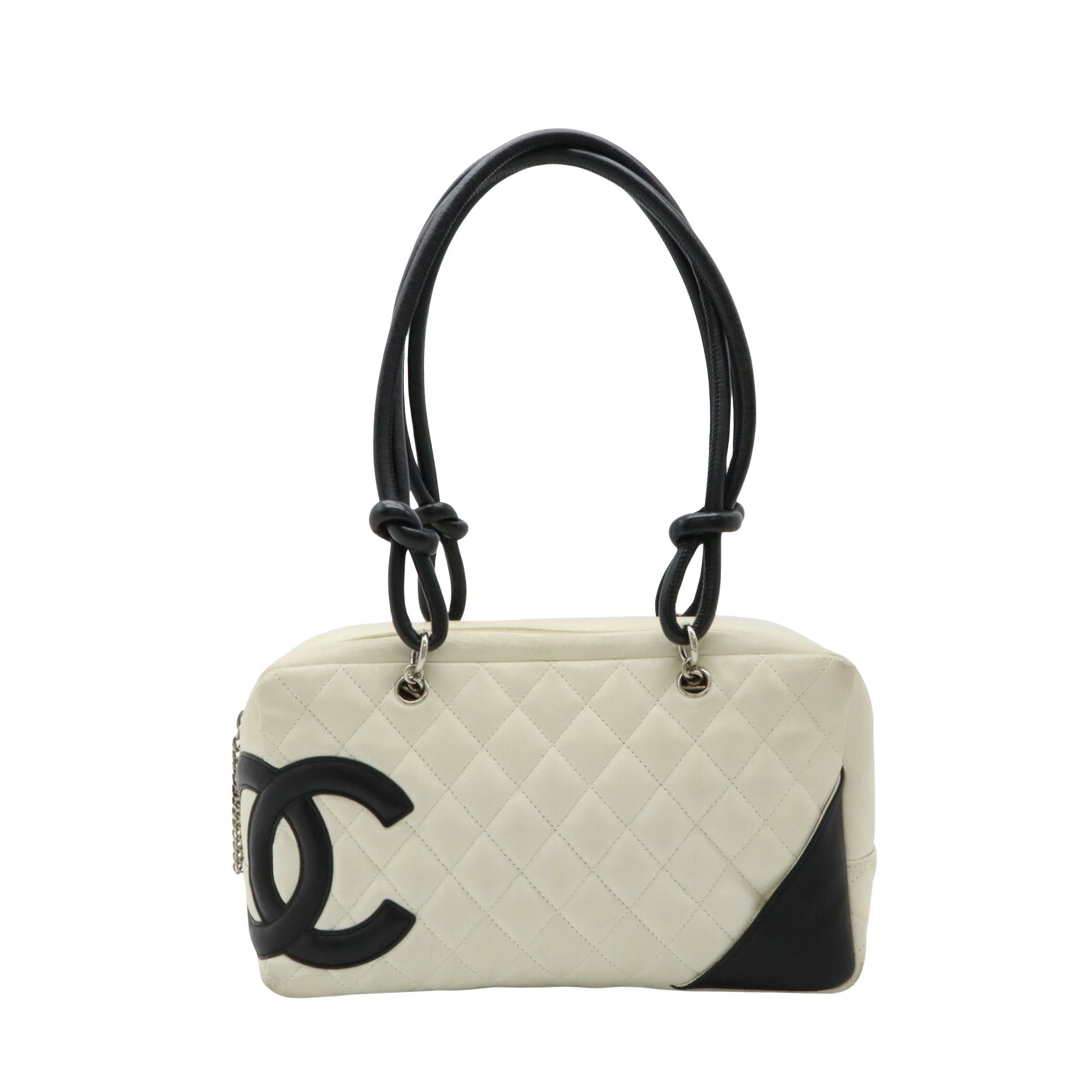 Chanel Cambon, White, Leather, shoulder