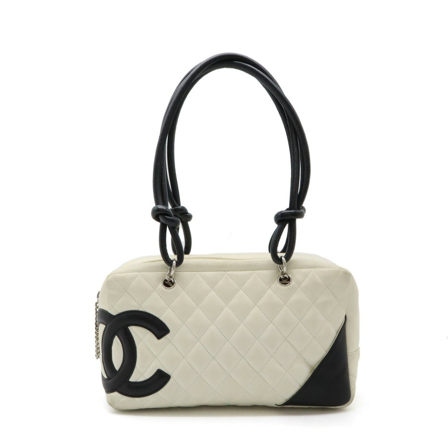 Chanel Cambon, White, Leather, shoulder