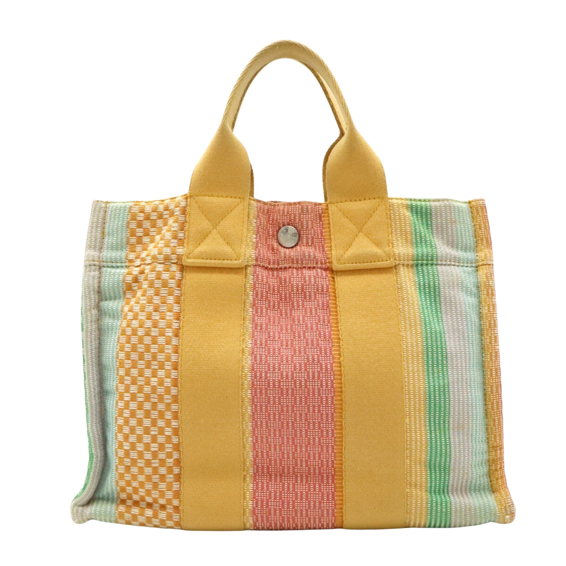 Hermès Fourre tout, Multicolour, Canvas, handbag