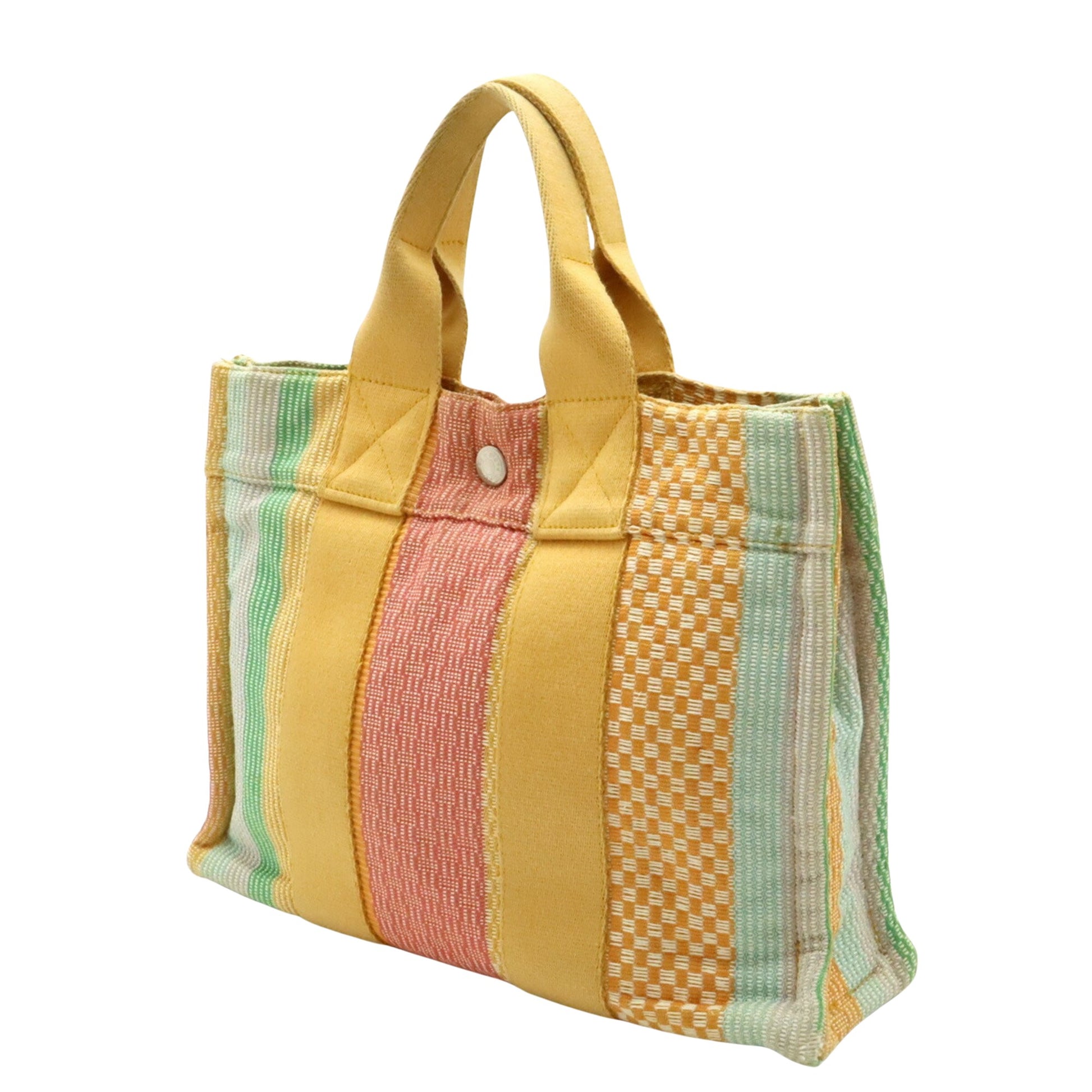 Hermès Fourre tout, Multicolour, Canvas, handbag