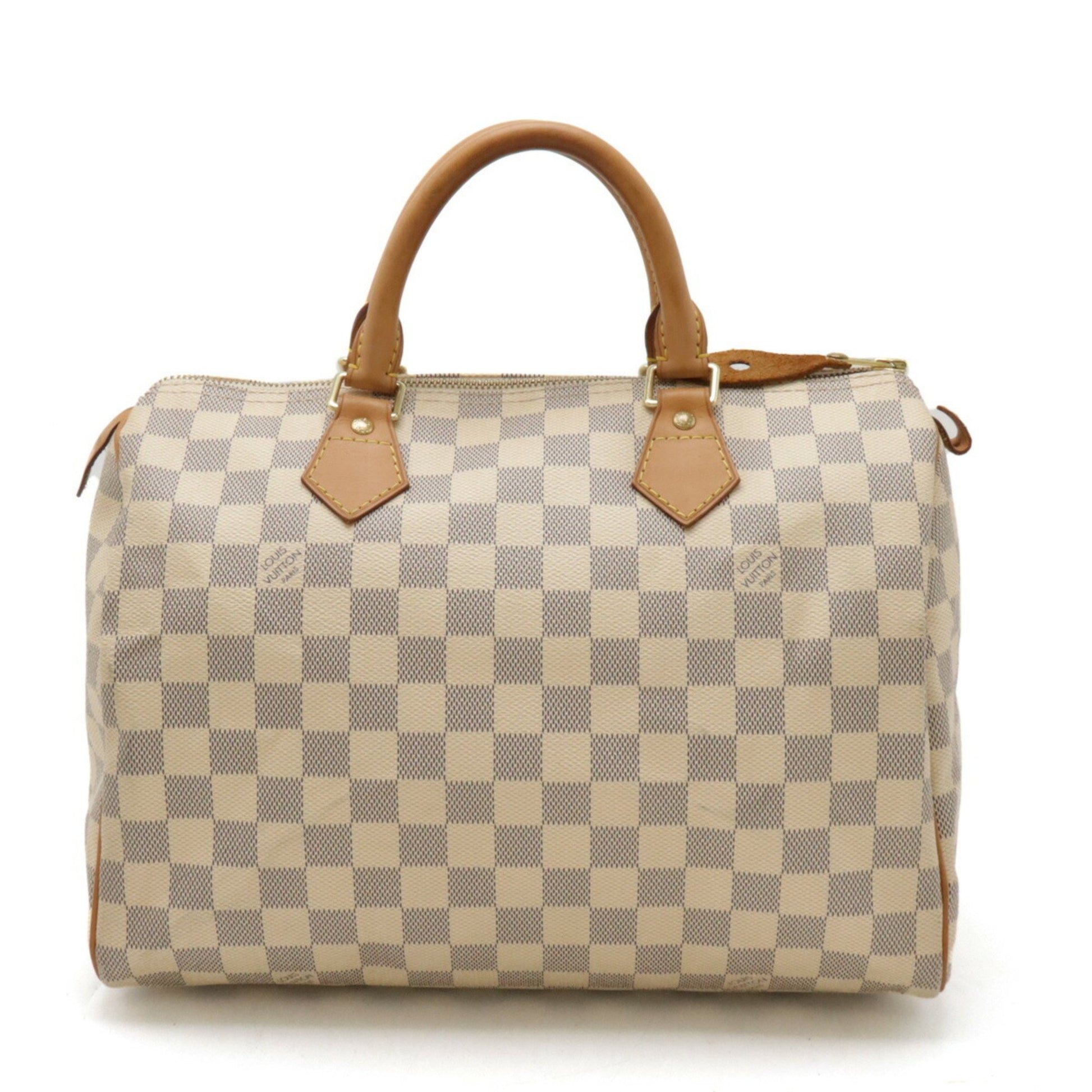 Louis Vuitton Speedy 30, White, Canvas, handbag