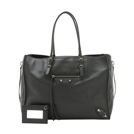 Balenciaga City, Black, Leather, shoulder