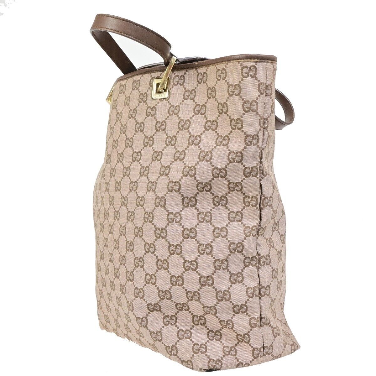 Gucci GG canvas, Brown, Canvas, tote