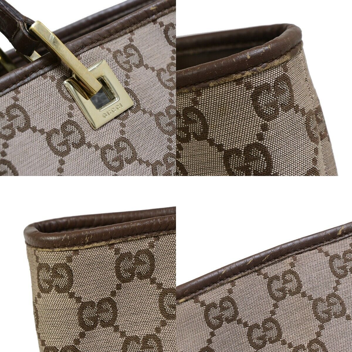 Gucci GG canvas, Brown, Canvas, tote