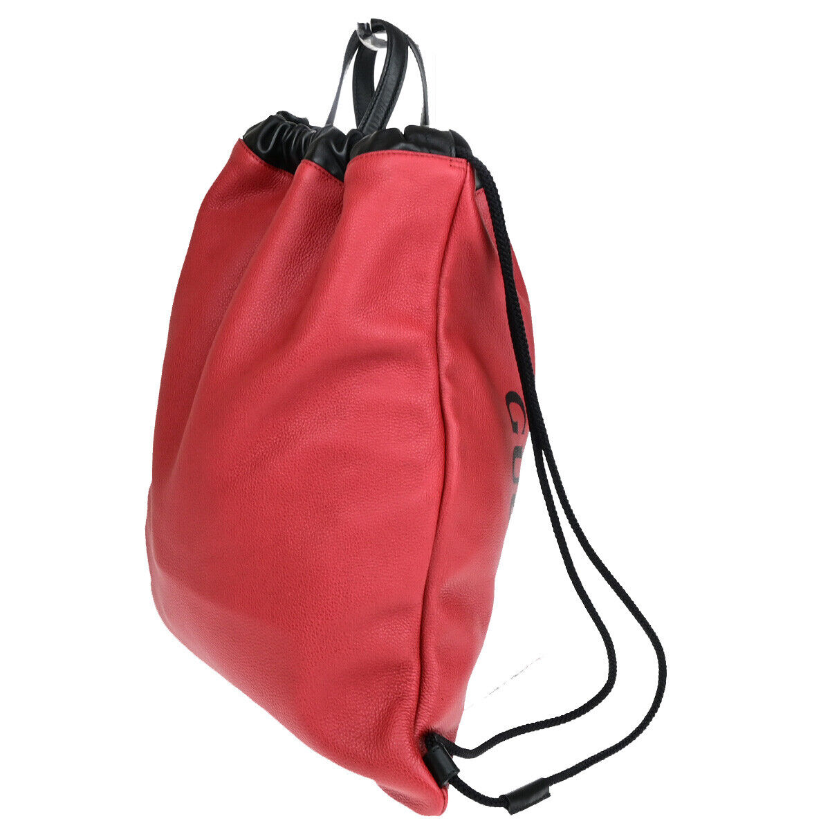 Gucci Drawstring, Red, Leather, backpack