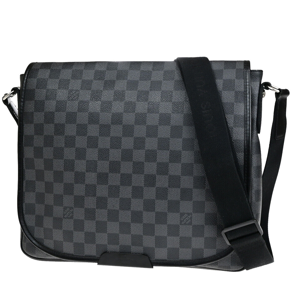 Louis Vuitton Daniel MM, Black, Canvas, shoulder