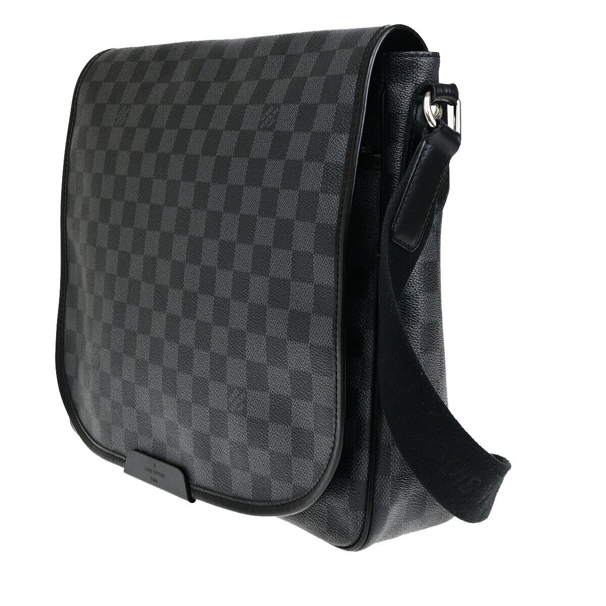 Louis Vuitton Daniel MM, Black, Canvas, shoulder