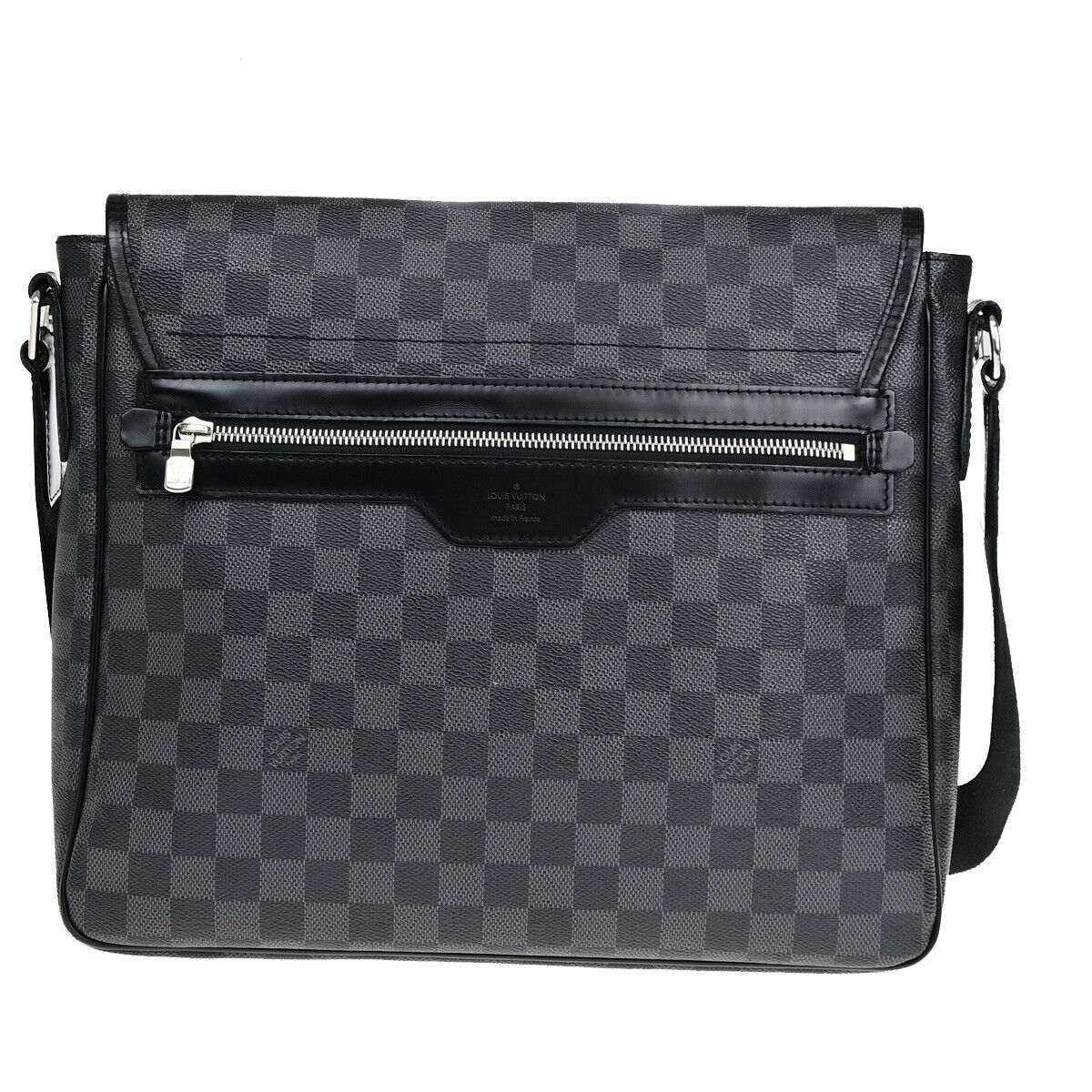 Louis Vuitton Daniel MM, Black, Canvas, shoulder