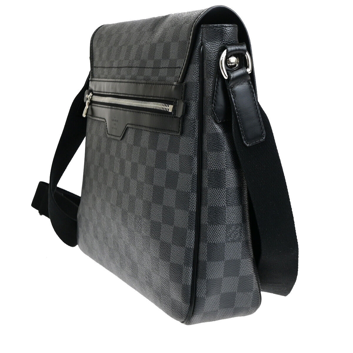 Louis Vuitton Daniel MM, Black, Canvas, shoulder