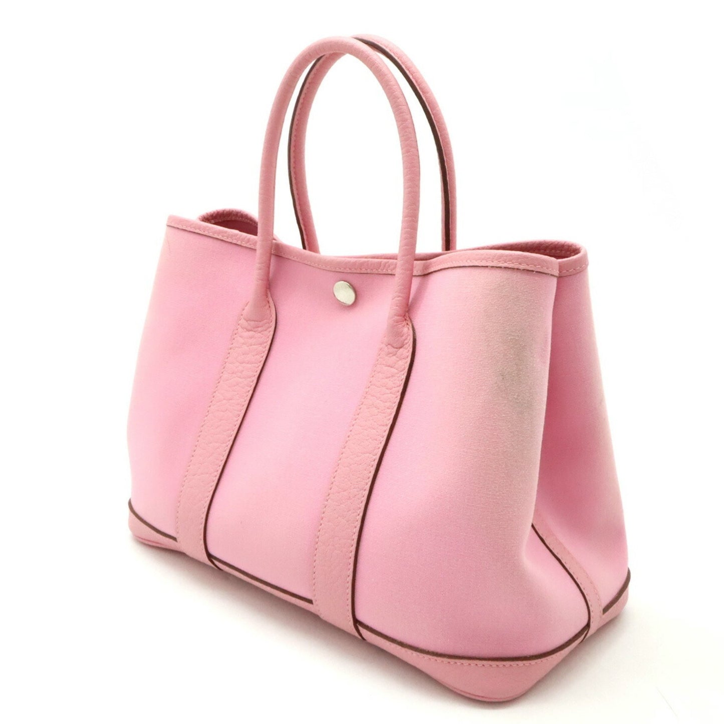 Hermès Garden Party, Pink, Canvas, tote