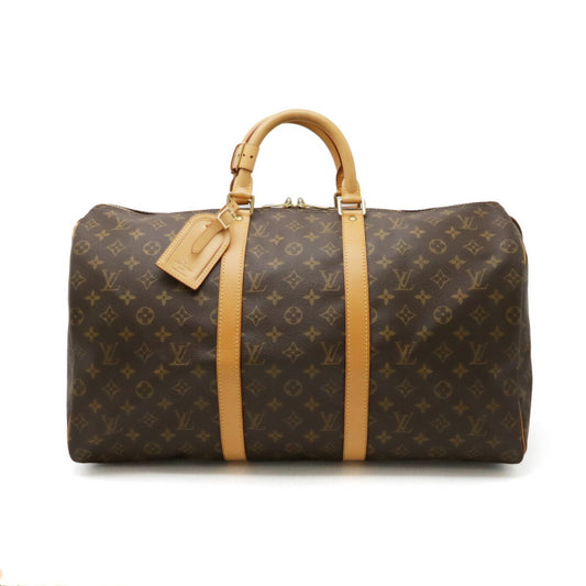 Louis Vuitton Keepall 50, Brown, Canvas, travel