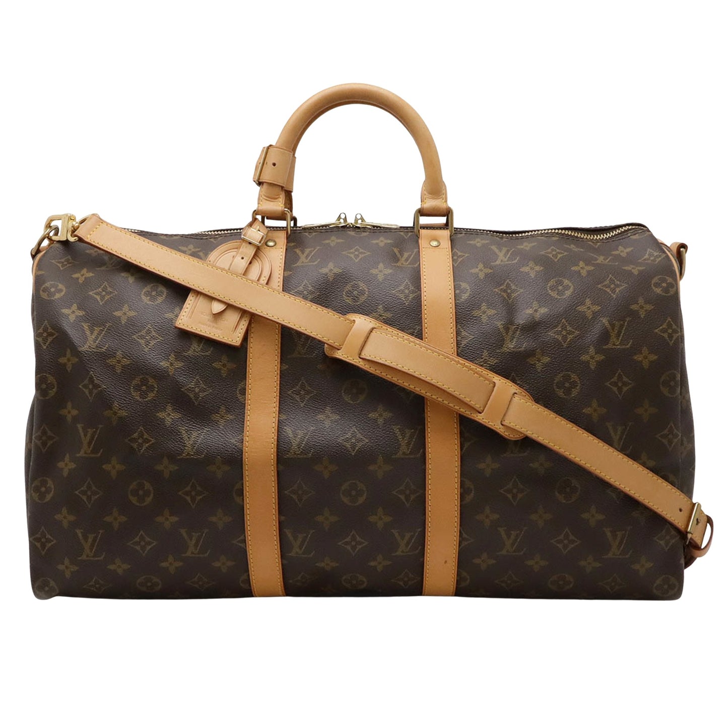 Louis Vuitton Keepall Bandouliere 50, Brown, Canvas, travel