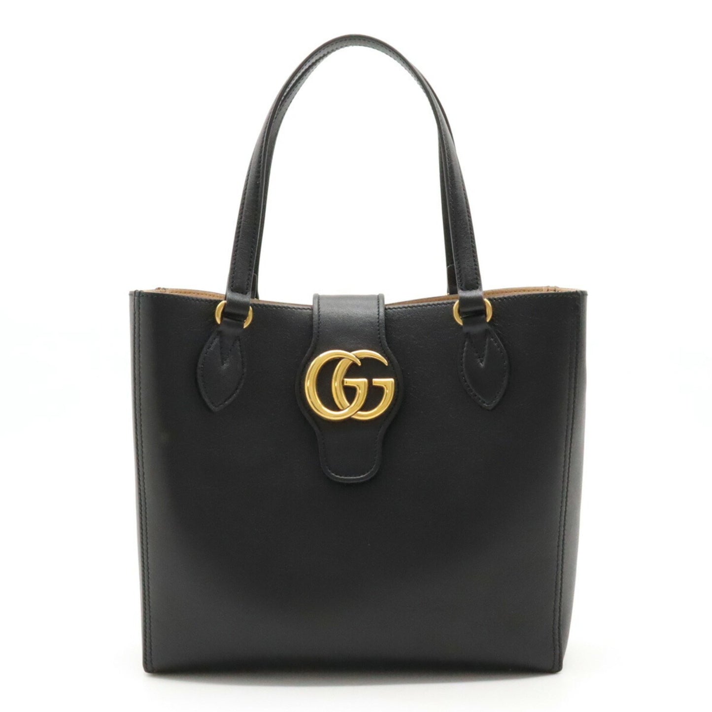 Gucci GG Marmont, Black, Leather, tote