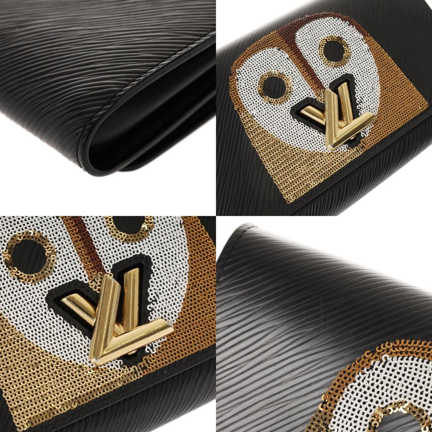 Louis Vuitton Twist, Black, Leather, wallet