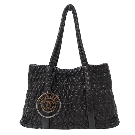 Chanel Shopping, Black, Leather, tote