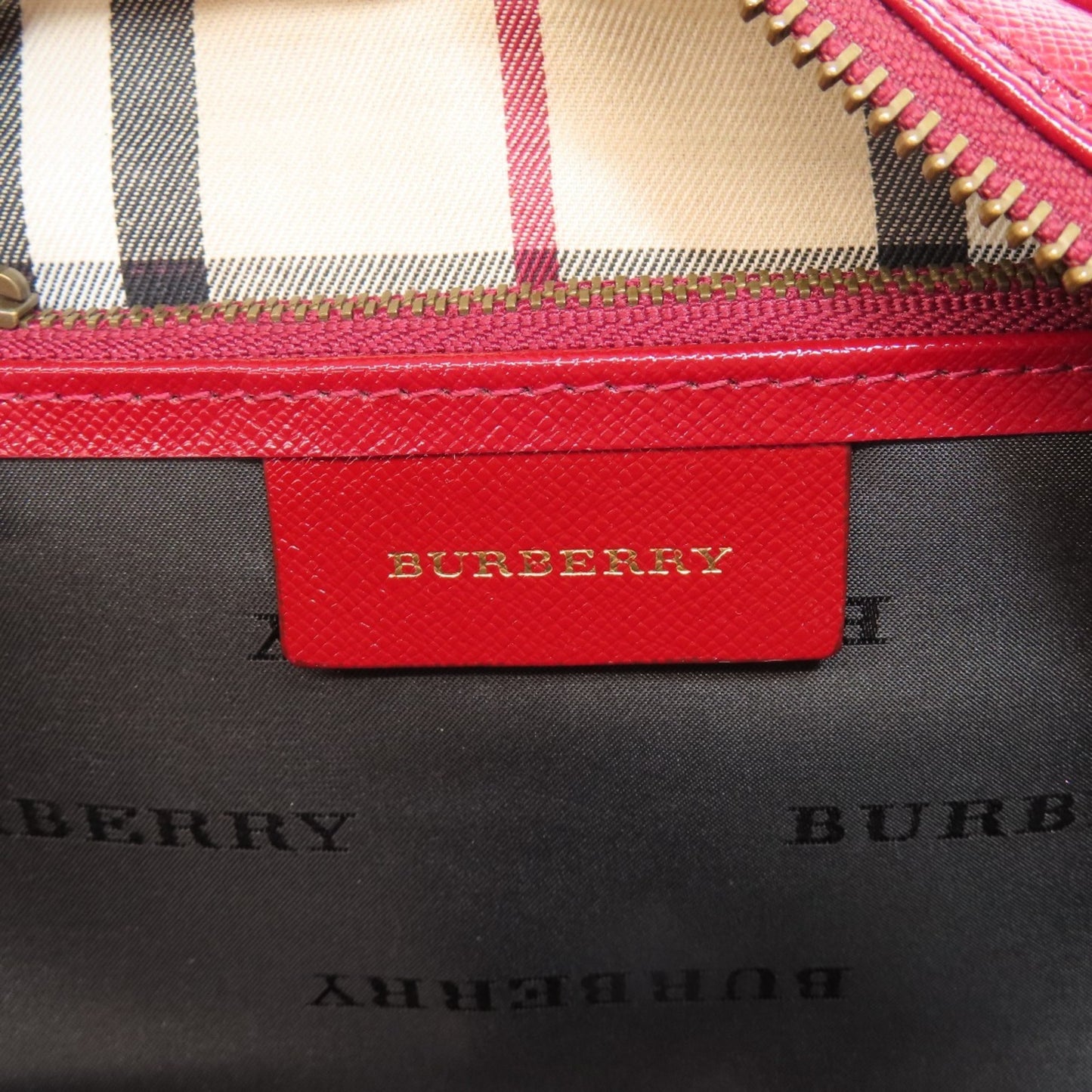 Burberry, Red, Canvas, handbag