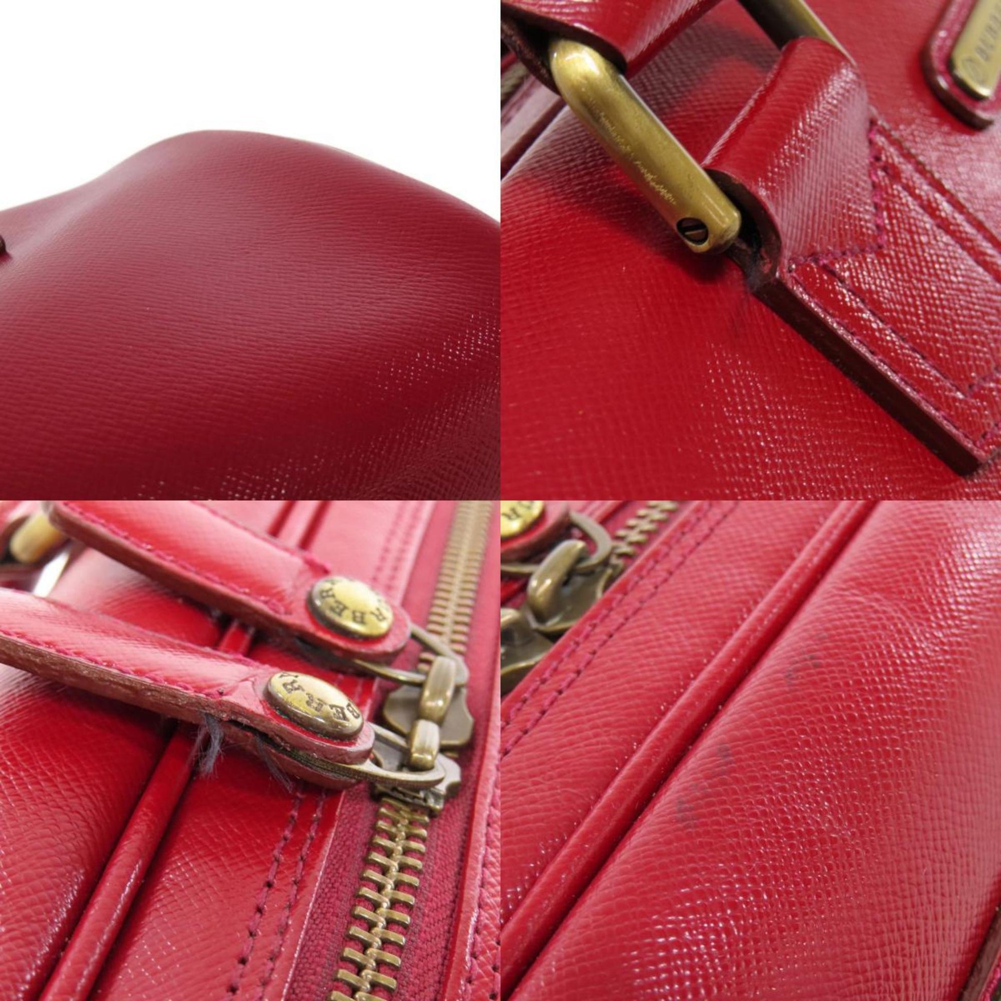 Burberry, Red, Canvas, handbag