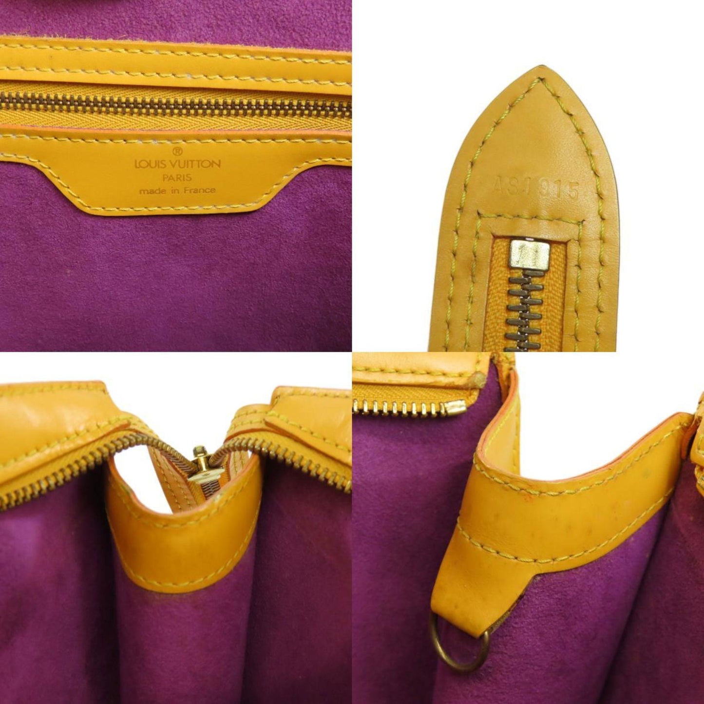 Louis Vuitton Saint Jacques, Yellow, Leather, tote