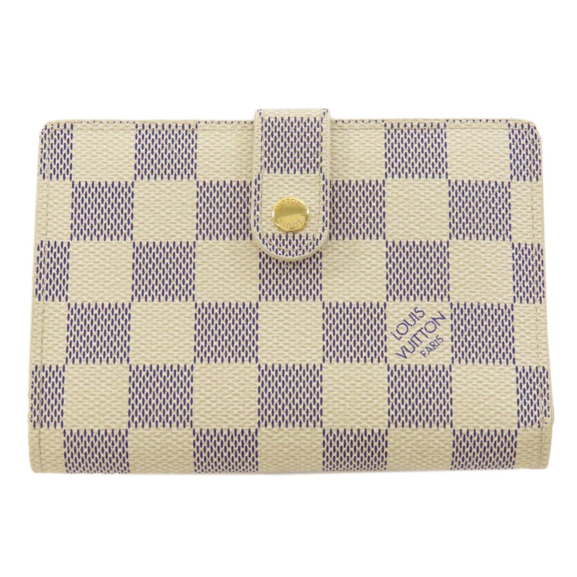 Louis Vuitton Viennois, White, Canvas, wallet