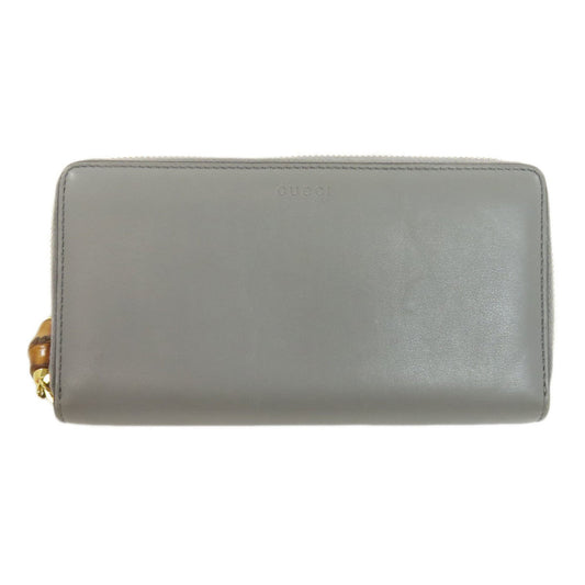 Gucci Bamboo, Grey, Leather, wallet