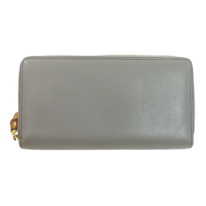 Gucci Bamboo, Grey, Leather, wallet
