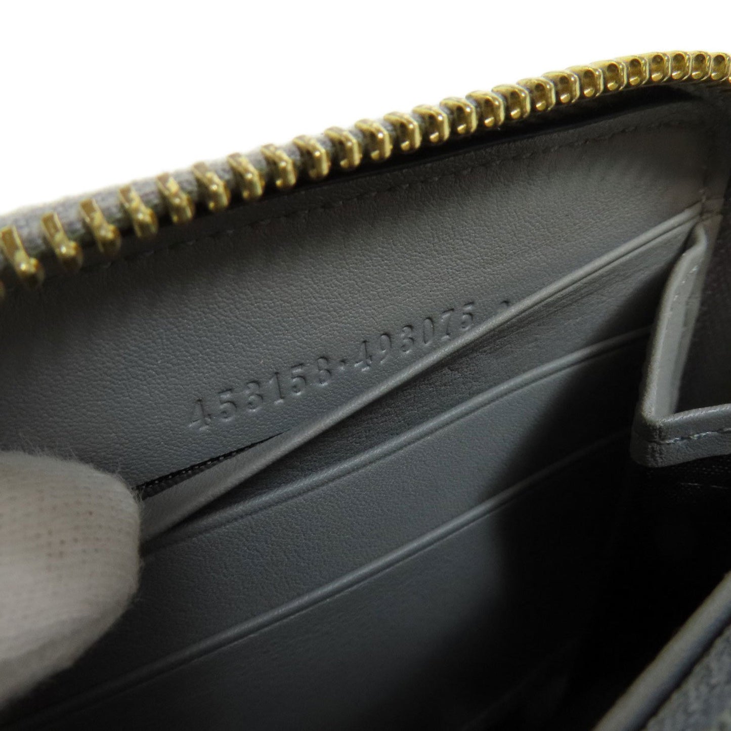 Gucci Bamboo, Grey, Leather, wallet
