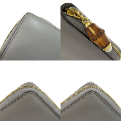 Gucci Bamboo, Grey, Leather, wallet