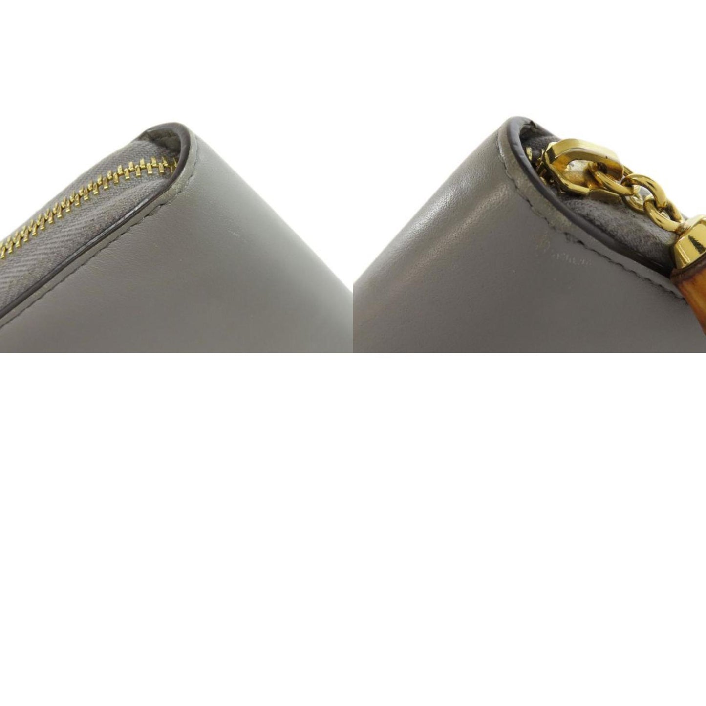 Gucci Bamboo, Grey, Leather, wallet